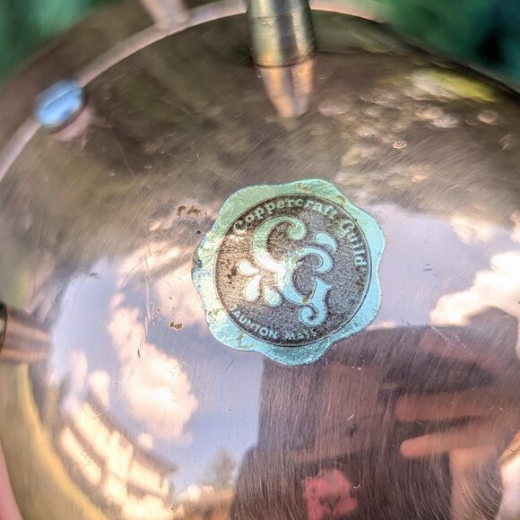 Vintage Copper PIGGY BANK with curled tail by Coppercraft Guild Taunton Mass., - Picture 6 of 10